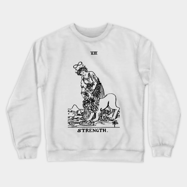 Tarot Card - Strength Crewneck Sweatshirt by isstgeschichte